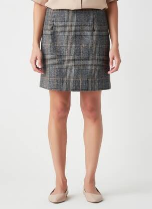 Jupe courte coupe droite gris KAFFE femme