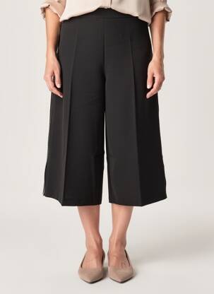 Pantacourt stretch taille basse noir EMA BLUE'S femme
