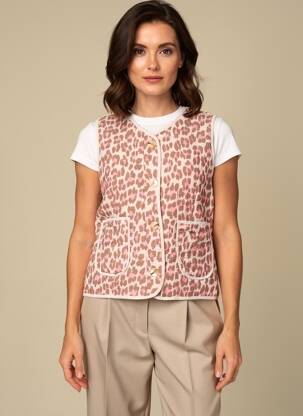 Veste casual col rond rose SYBELLA femme