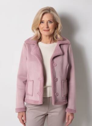 Veste casual col tailleur rose FRANCE RIVOIRE femme