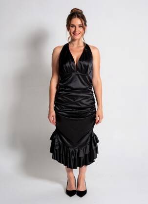 Robe mi-longue sans manche sans manche noir ALLYSON femme