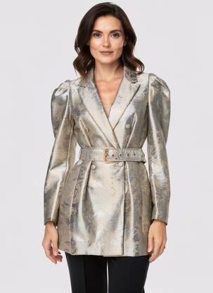 Veste chic fermeture boutonnée sur le devant beige F & P femme