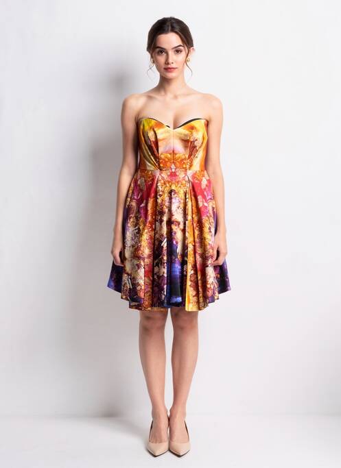 Robe courte sans manche sans manche orange ALEXANDER MCQUEEN femme