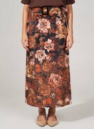 Jupe longue taille normale marron 101 IDEES femme