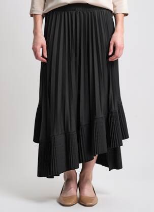 Jupe longue coupe fluide noir MAY BY SHINING STAR femme