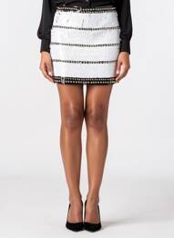 Jupe courte taille élastique blanc REALTY femme