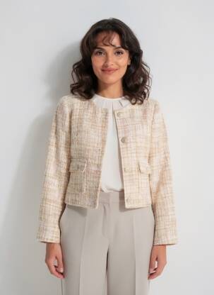 Veste casual col rond beige ESQUALO femme