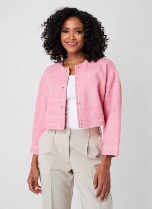 Veste casual col rond rose ESQUALO femme