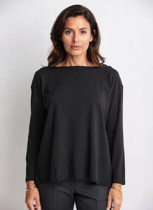 T-shirt manches longues manches longues noir SOPHIA CURVY femme