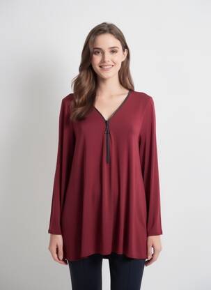T-shirt manches longues manches longues rouge AN II VITO femme