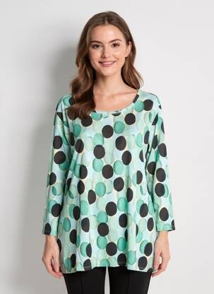 T-shirt manches 3/4 manches 3/4 vert MASAI femme