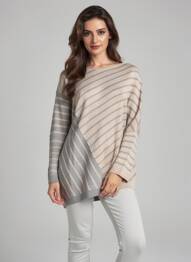Pull stretch manches longues beige YESTA femme