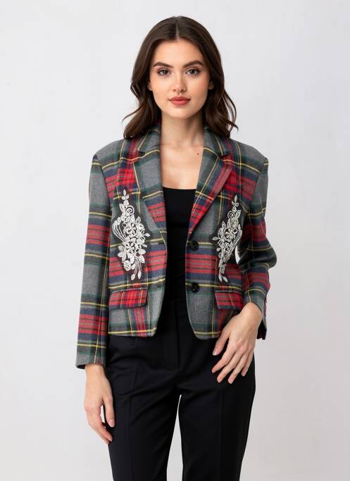 Blazer finition intérieure doublée gris MÊME ROAD femme