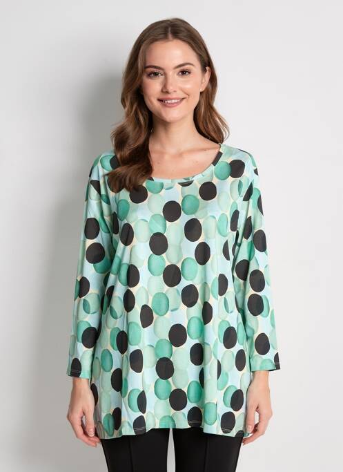 T-shirt manches 3/4 manches 3/4 vert MASAI femme