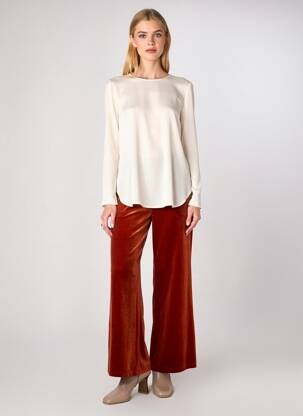 Pantalon flare stretch taille normale orange TRAFFIC PEOPLE femme