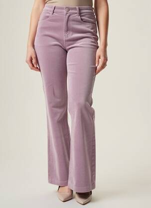 Pantalon flare stretch taille haute violet TRAFFIC PEOPLE femme