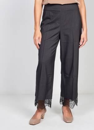 Pantalon 7/8 stretch taille normale noir MAT. femme