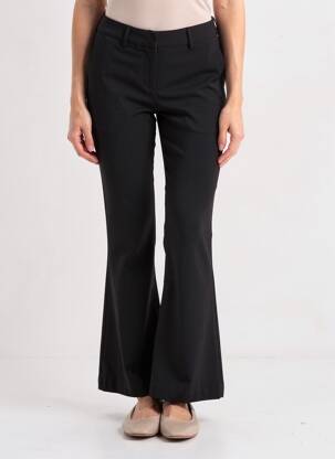 Pantalon flare stretch taille normale noir LUMINA femme
