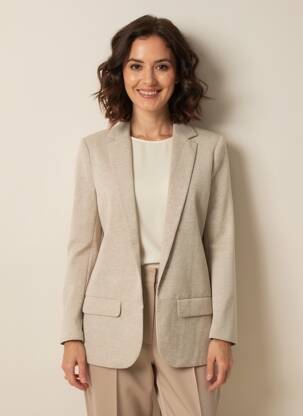 Blazer coupe cintrée beige YAYA femme