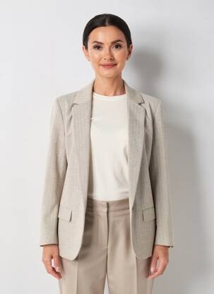 Blazer poignets boutonnés beige YAYA femme
