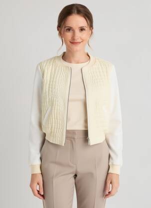 Veste casual col rond blanc PENNYBLACK femme