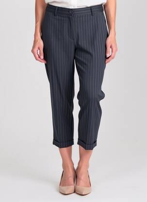 Pantalon 7/8 stretch taille normale bleu YAYA femme