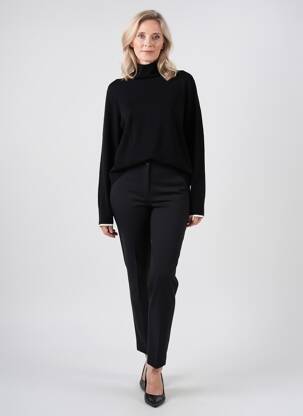 Pull col roulé manches longues manches longues noir CECIL femme