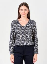 Top imprimé fantaisie manches longues noir STREET ONE femme