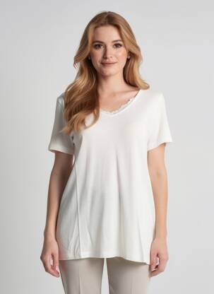 T-shirt coupe droite manches courtes blanc STREET ONE femme