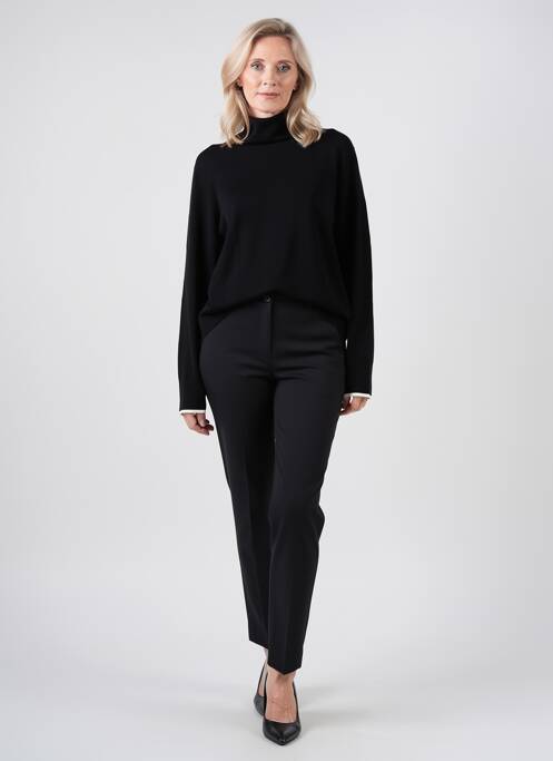 Pull col roulé coupe droite manches longues noir CECIL femme