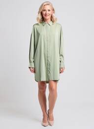 Robe courte manches longues manches longues vert YEST femme