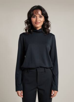 T-shirt manches longues manches longues noir LE PETIT BAIGNEUR femme