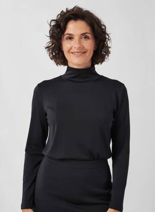 T-shirt manches longues manches longues noir YEST femme