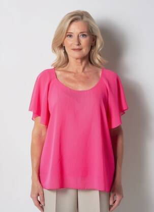 Top manches courtes manches courtes rose QUATTRO femme