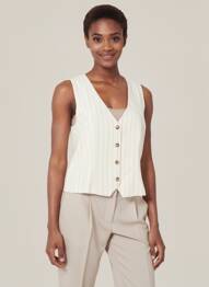 Gilet sans manche poches beige ESQUALO femme