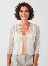 Gilet manches longues manches 3/4 blanc GEVANA femme