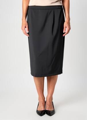 Jupe mi-longue taille normale noir QUATTRO femme