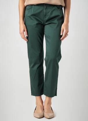 Pantalon 7/8 fermeture zippée sous rabat boutonné vert GEVANA femme