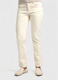 Pantalon slim taille normale taille normale beige GEVANA femme