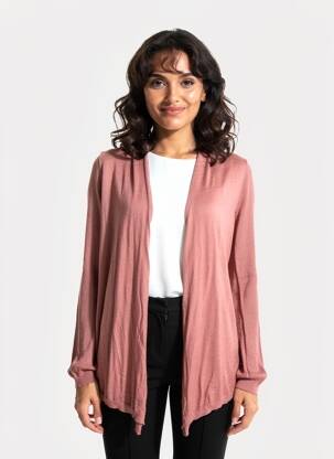 Gilet manches longues manches longues rose LA FIANCEE DU MEKONG femme