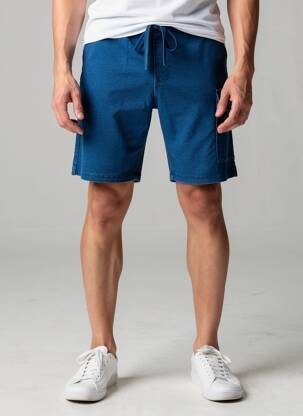 Bermuda taille élastique taille normale bleu SUN VALLEY homme