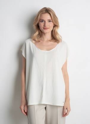 Top manches courtes manches courtes blanc SUN VALLEY femme