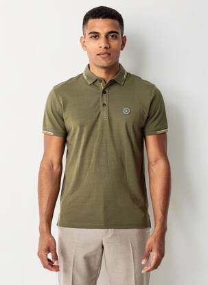 Polo stretch manches courtes vert SUN VALLEY homme