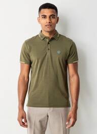 Polo stretch manches courtes vert SUN VALLEY homme