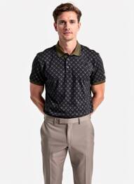 Polo stretch manches courtes noir SUN VALLEY homme