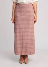 Jupe longue coupe droite rose NIU femme