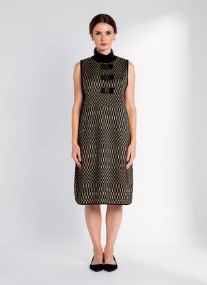 Robe mi-longue sans manche sans manche noir PHO FIRENZE femme