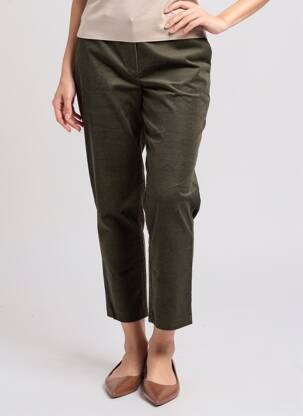 Pantalon 7/8 taille à pinces taille normale vert LA PETITE FRANCAISE femme