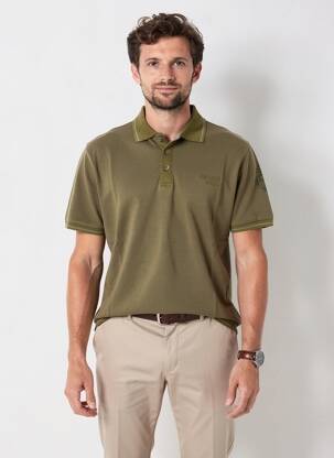 Polo coupe droite manches courtes vert DAYTONA homme