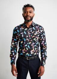 Chemise manches longues poches noir EMYLE homme